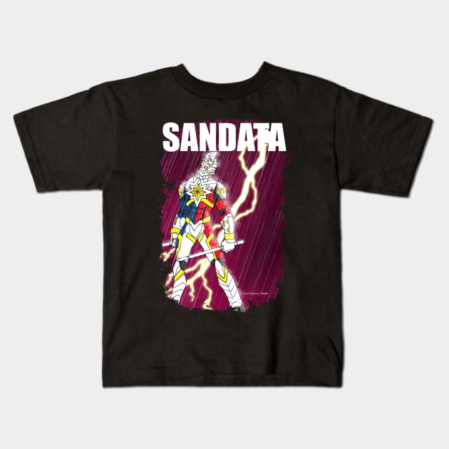 Sandata On Rooftop Raining Kids T-Shirt by artofnerp